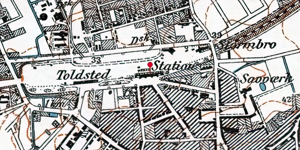 Historisk kort over Slagelse Station