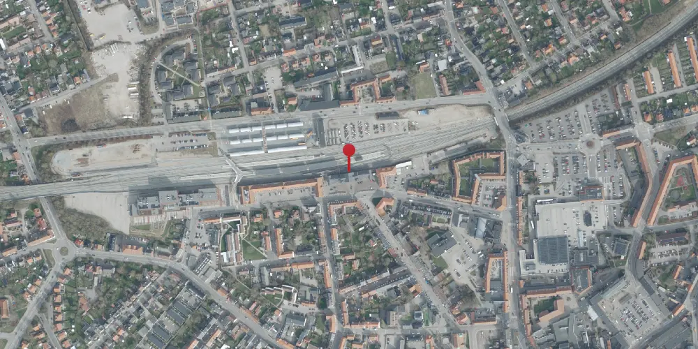 Historisk kort over Slagelse Station