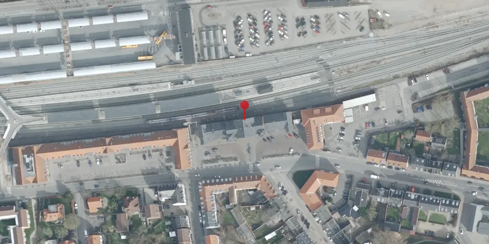 Historisk kort over Slagelse Station