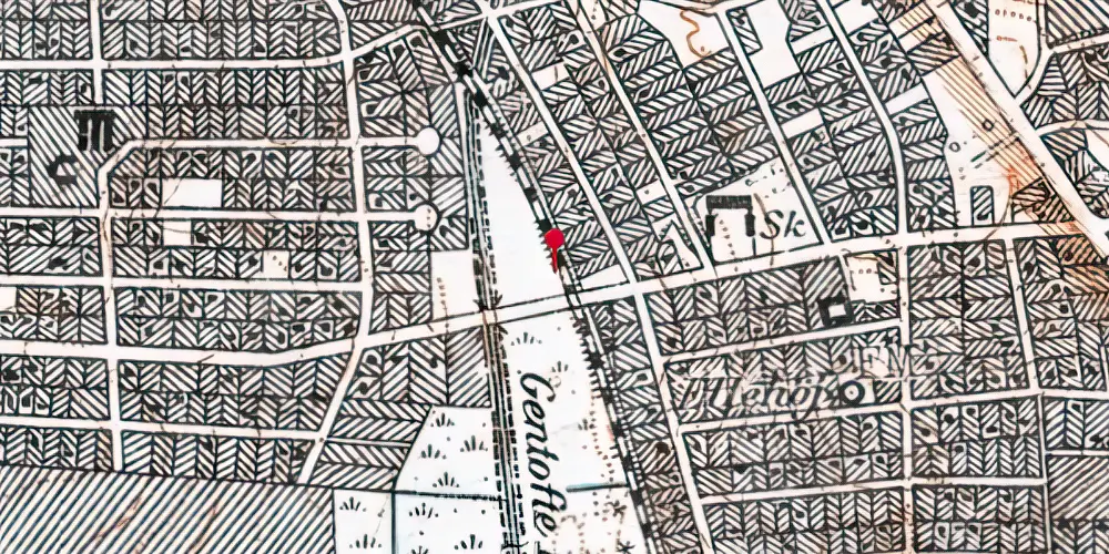 Historisk kort over Dyssegård Trinbræt [1932-1968]