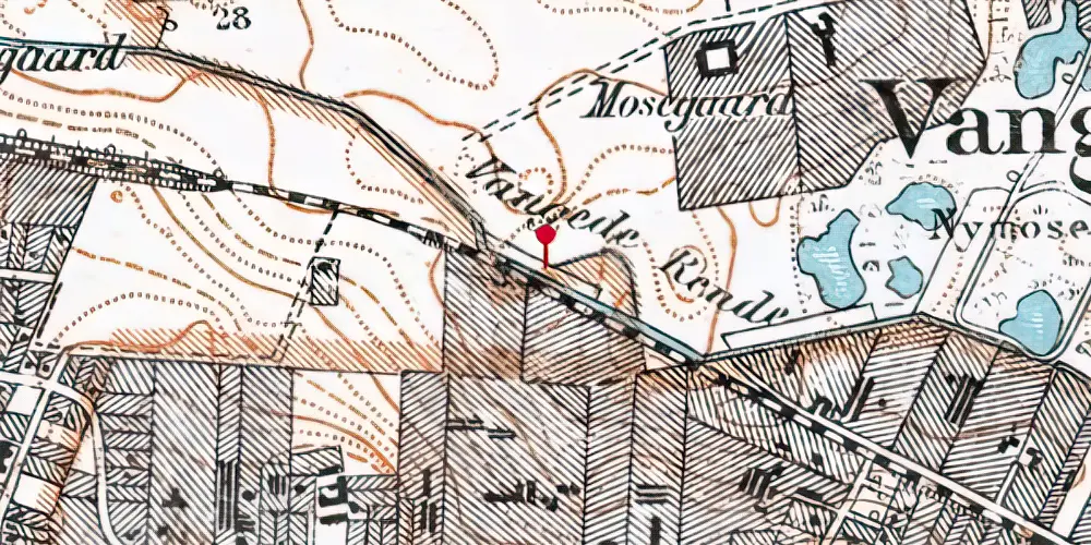 Historisk kort over Kildebakke Trinbræt [1935-1964]