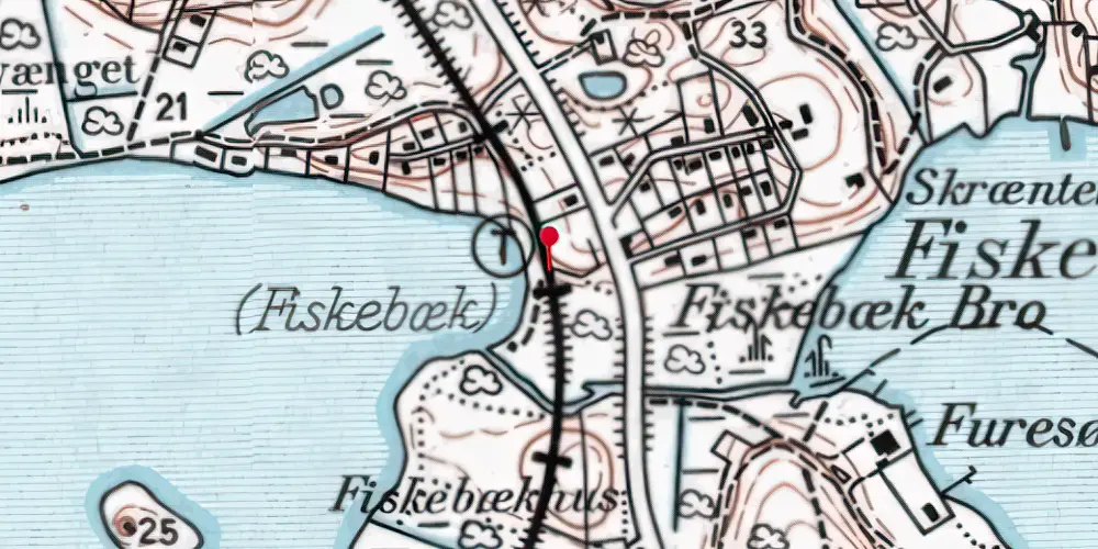 Historisk kort over Furesø Trinbræt