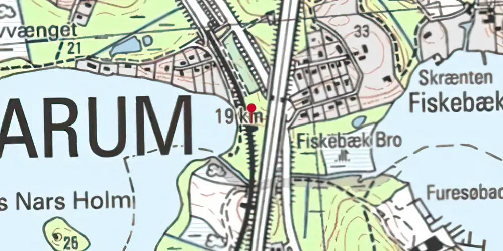 Historisk kort over Furesø Trinbræt