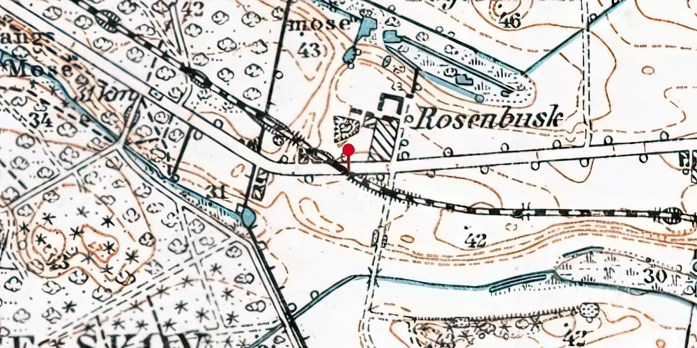 Historisk kort over Uggeløse Skov Trinbræt Historisk kort over Uggeløse Skov Trinbræt