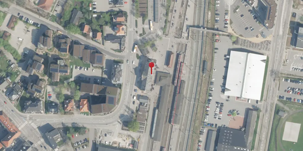 Historisk kort over Hillerød Station