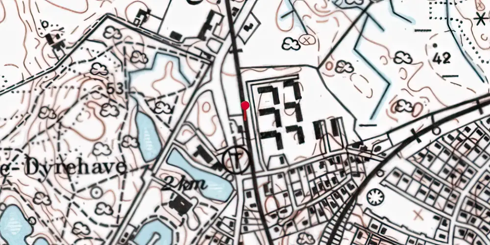 Historisk kort over Slotspavillonen Trinbræt