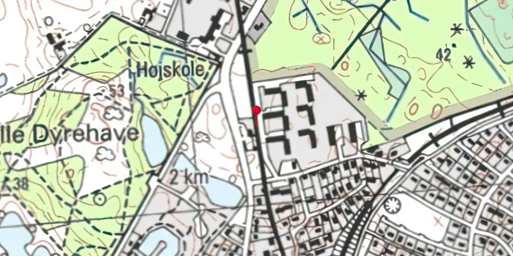 Historisk kort over Slotspavillonen Trinbræt