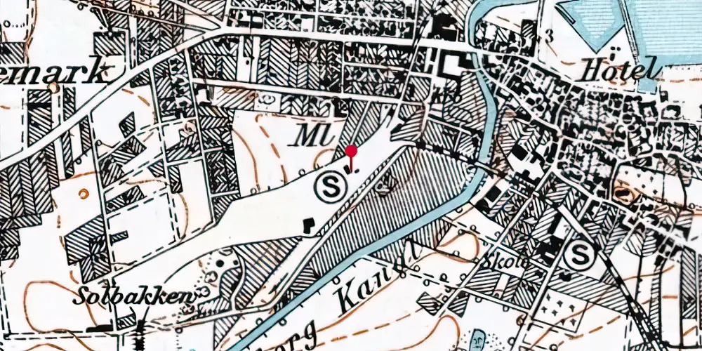 Historisk kort over Gilleleje Station Historisk kort over Gilleleje Station