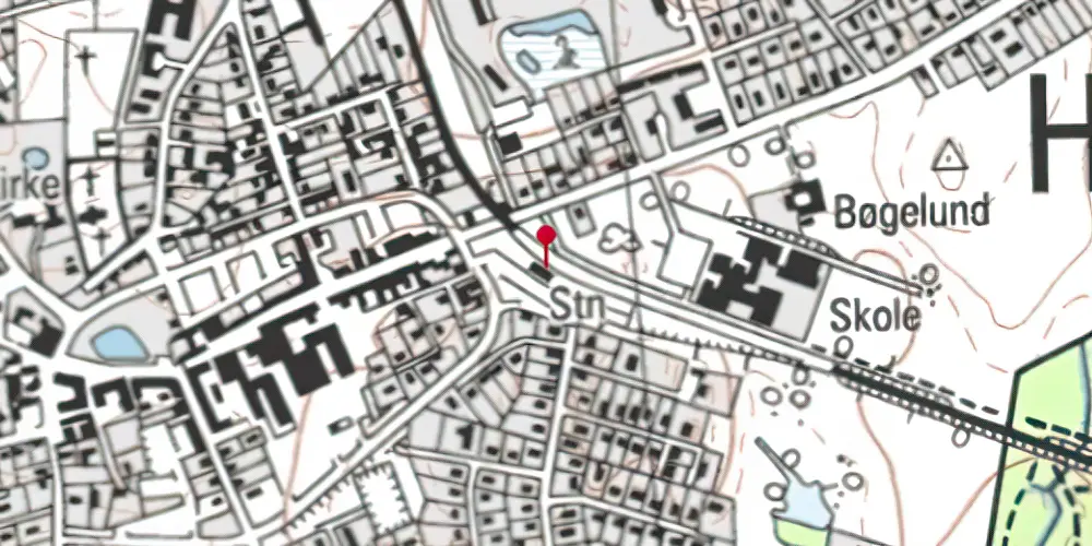 Historisk kort over Helsinge Station