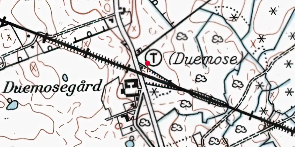Historisk kort over Duemose Trinbræt