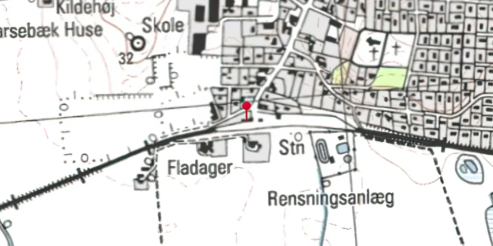 Historisk kort over Vejby Station