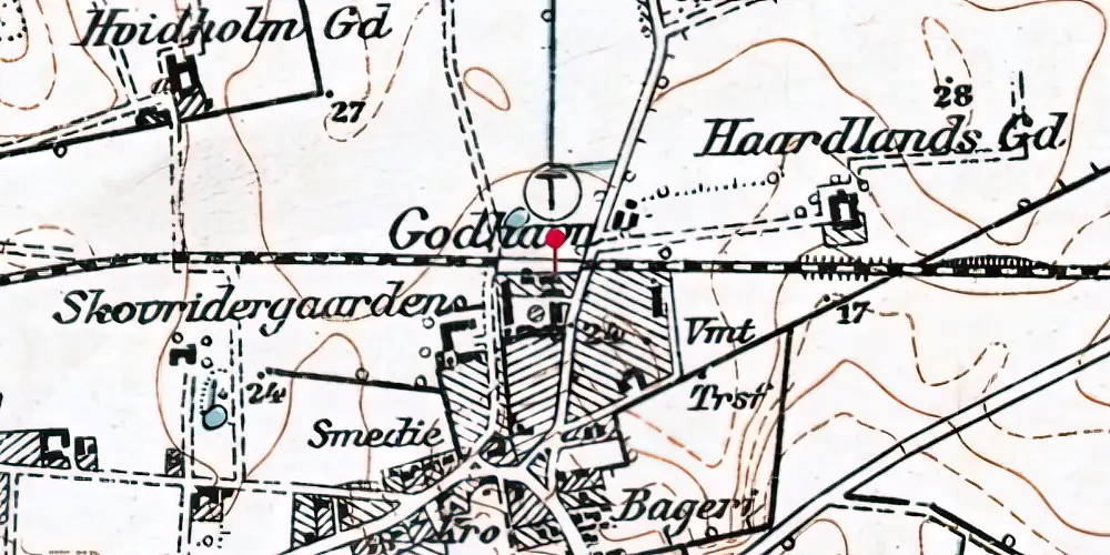 Historisk kort over Godhavn Trinbræt