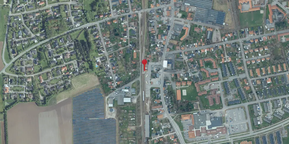 Historisk kort over Høng Trinbræt