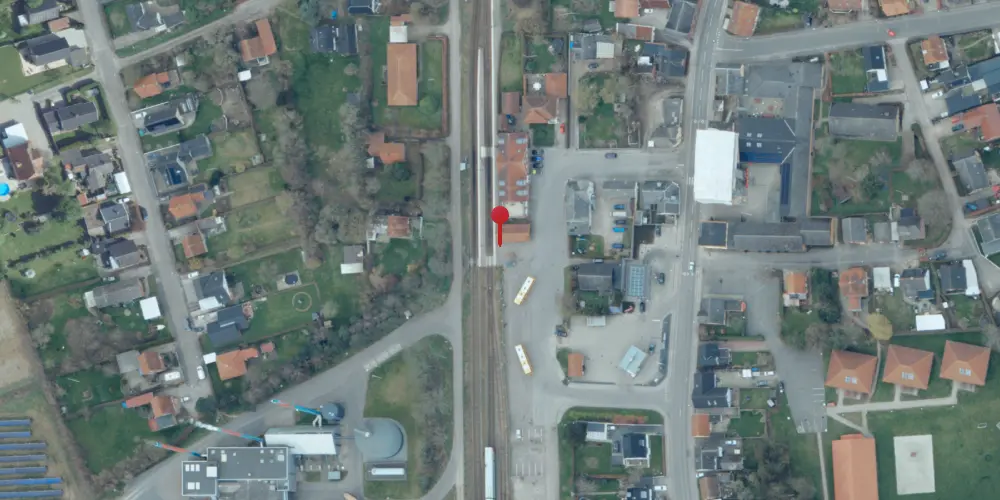 Historisk kort over Høng Trinbræt