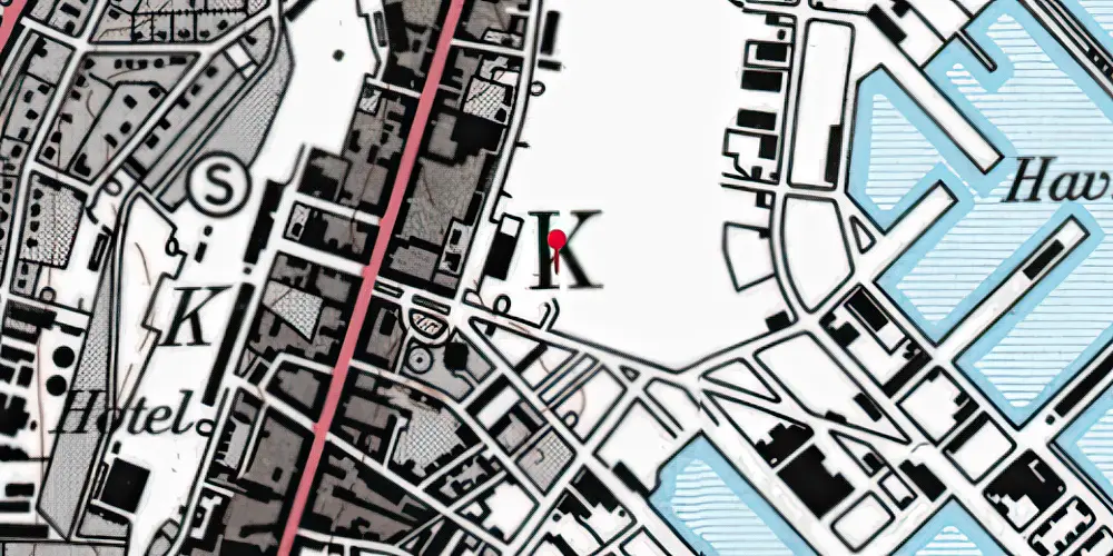 Historisk kort over Frederikshavn Station Historisk kort over Frederikshavn Station