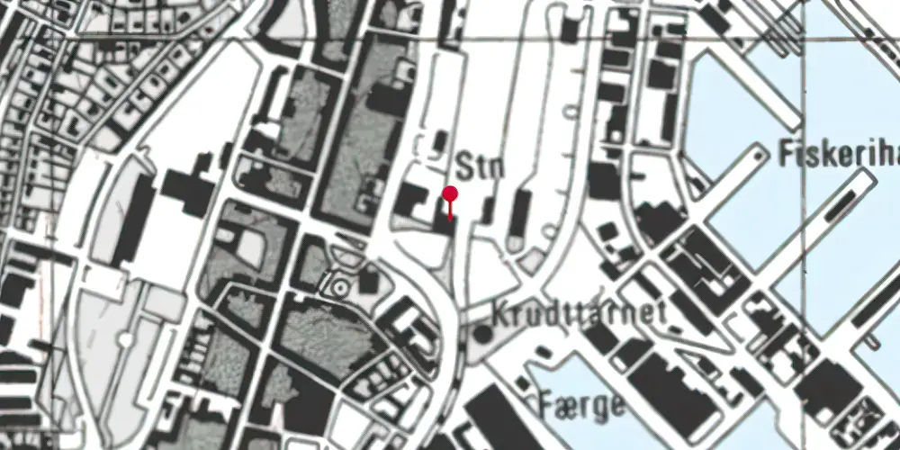 Historisk kort over Frederikshavn Station Historisk kort over Frederikshavn Station