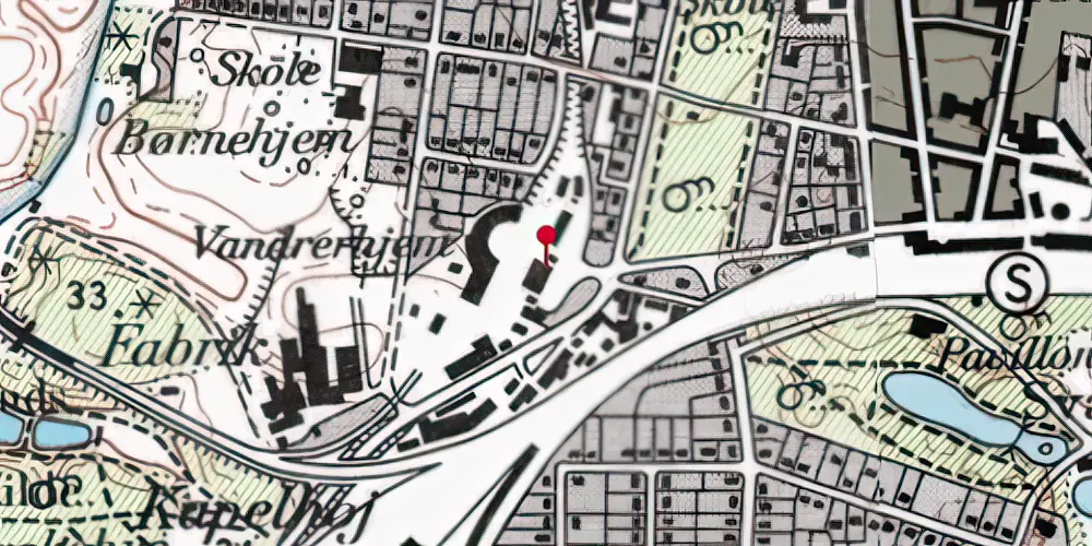 Historisk kort over Hjørring Vestbanegård