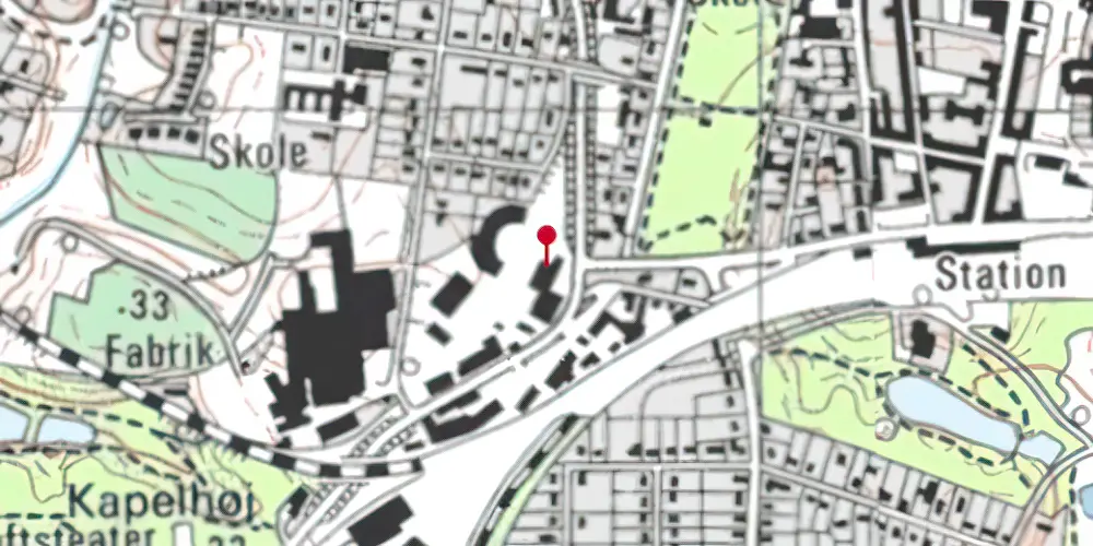 Historisk kort over Hjørring Vestbanegård