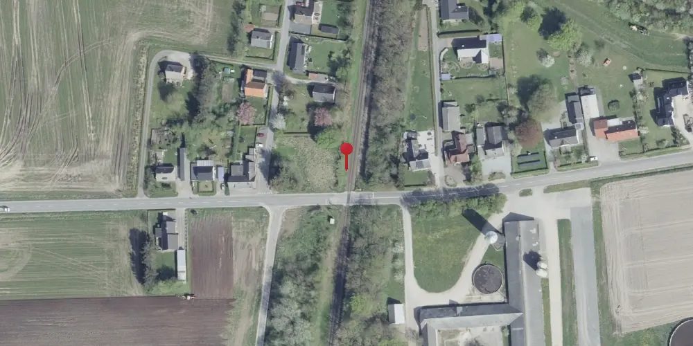 Historisk kort over Hæstrup Trinbræt