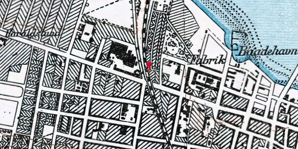 Historisk kort over Aalborg Vestby Trinbræt Historisk kort over Aalborg Vestby Trinbræt