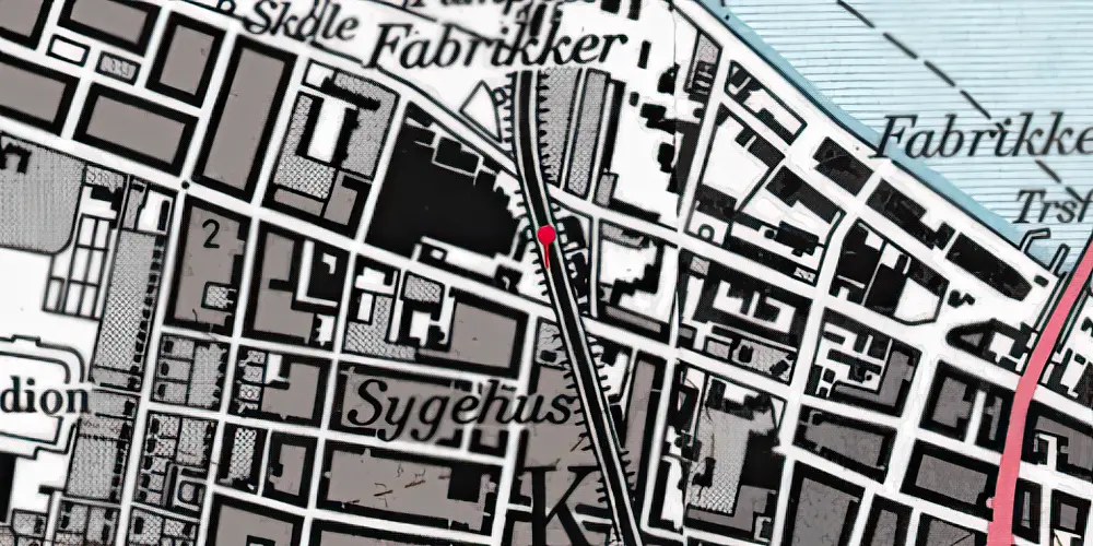 Historisk kort over Aalborg Vestby Trinbræt Historisk kort over Aalborg Vestby Trinbræt