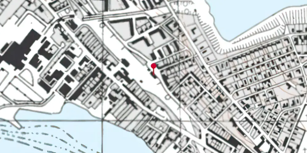 Historisk kort over Nørresundby Station [1907-1972]