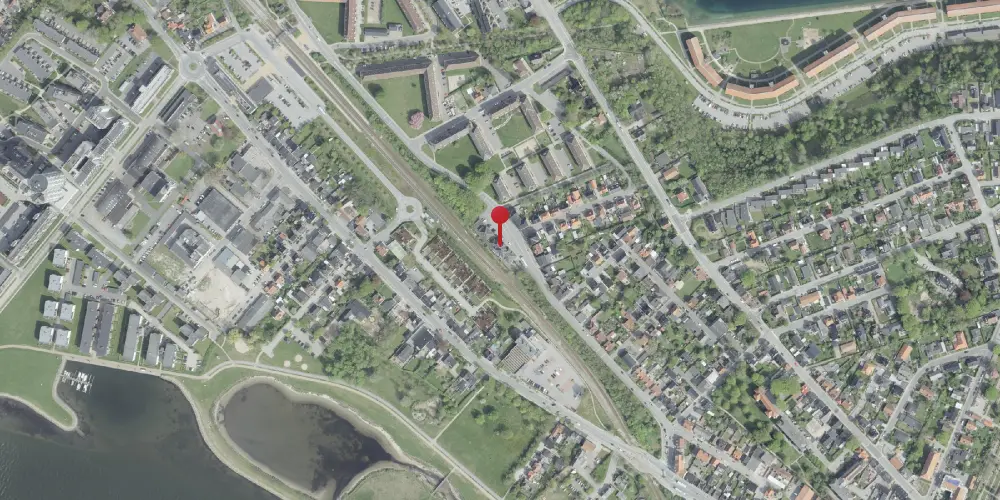 Historisk kort over Nørresundby Station [1907-1972]