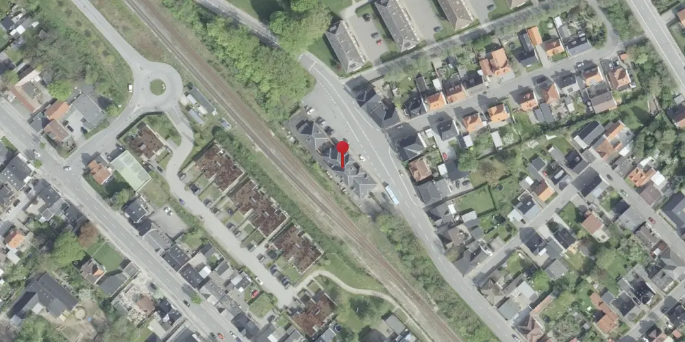 Historisk kort over Nørresundby Station [1907-1972]