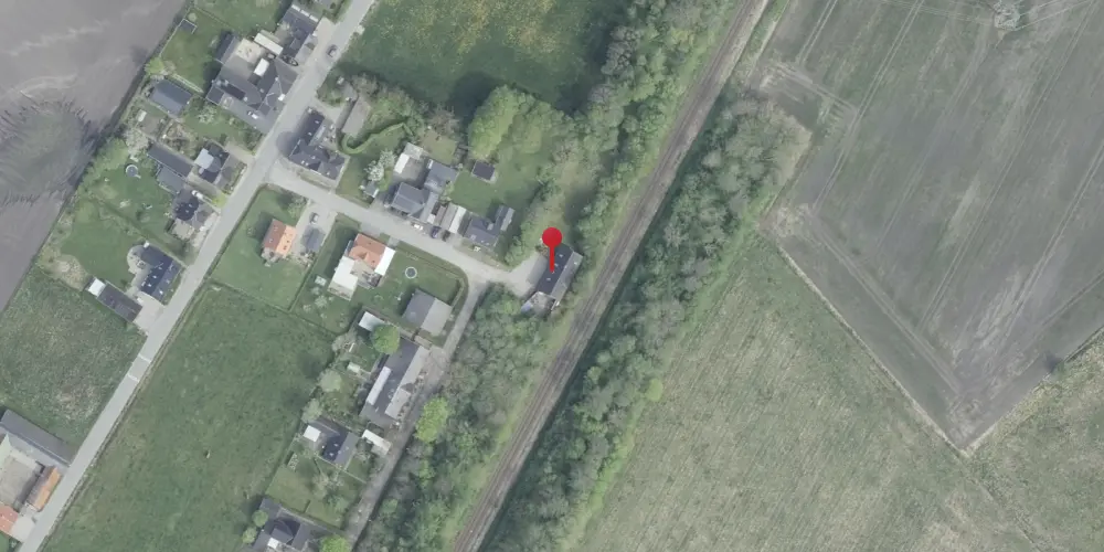 Historisk kort over Hvorupgård Holdeplads med sidespor