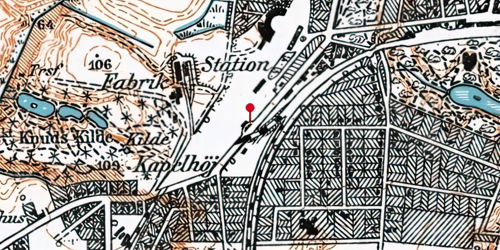 Historisk kort over Kvægtorvet Trinbræt