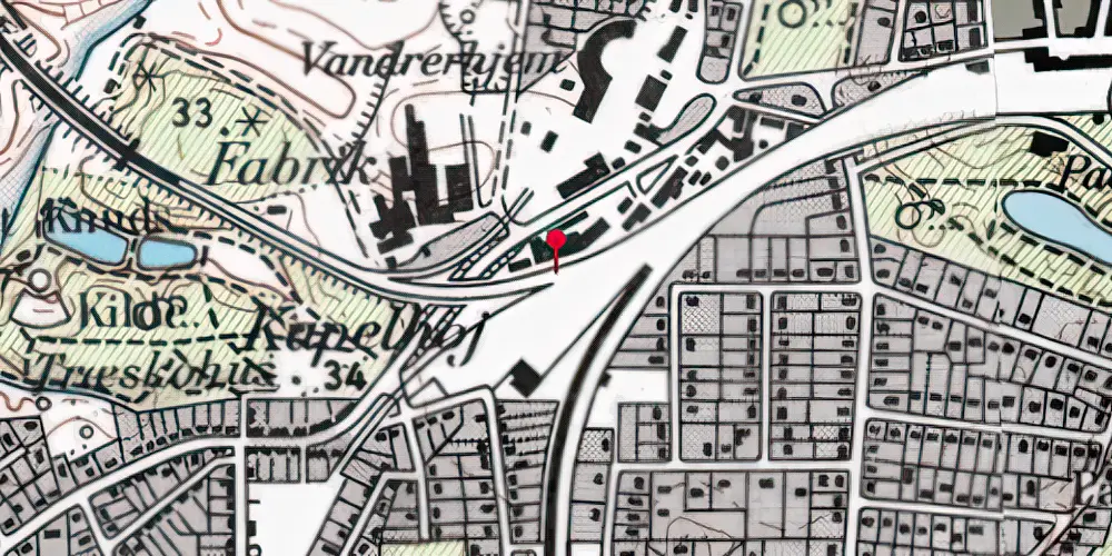 Historisk kort over Kvægtorvet Trinbræt