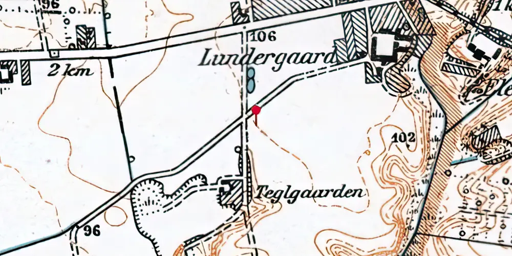 Historisk kort over Teglgårdsvej Trinbræt Historisk kort over Teglgårdsvej Trinbræt