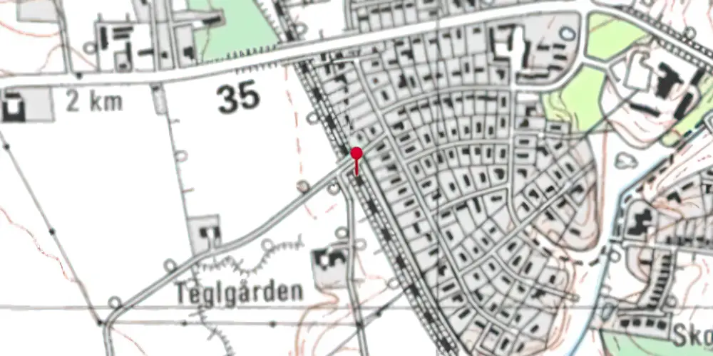 Historisk kort over Teglgårdsvej Trinbræt Historisk kort over Teglgårdsvej Trinbræt