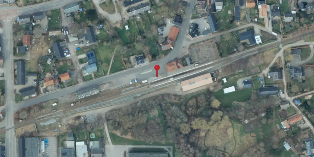 Historisk kort over Ruds Vedby Trinbræt