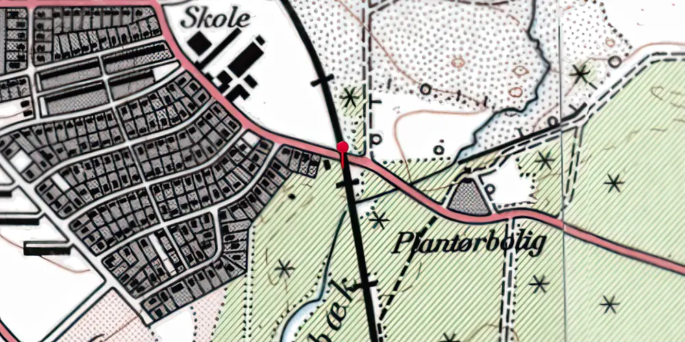 Historisk kort over Lilleheden Trinbræt