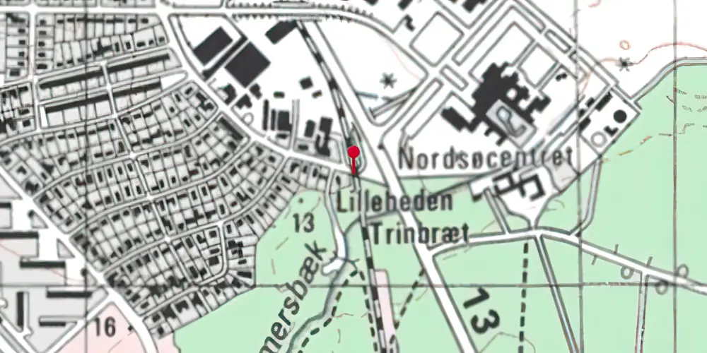 Historisk kort over Lilleheden Trinbræt