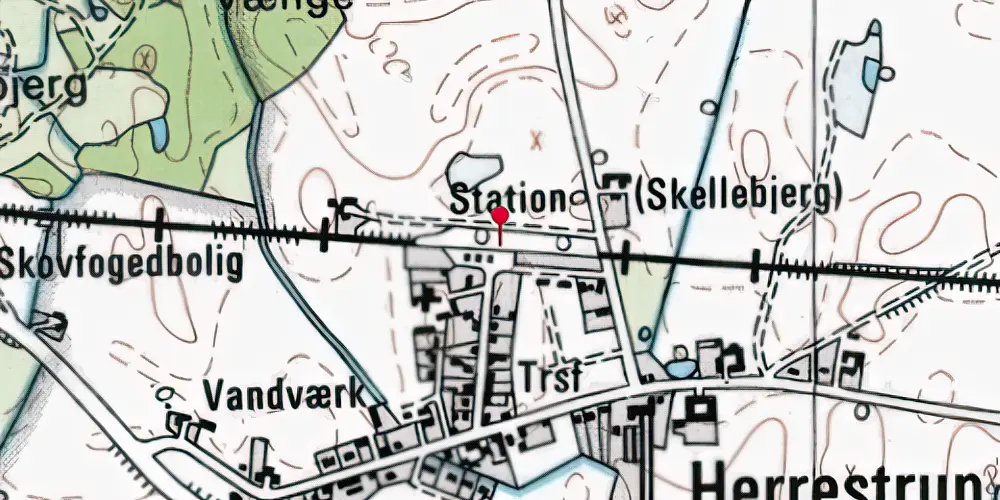 Historisk kort over Skellebjerg Trinbræt Historisk kort over Skellebjerg Trinbræt