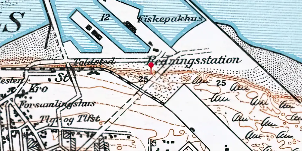 Historisk kort over Color Line Trinbræt