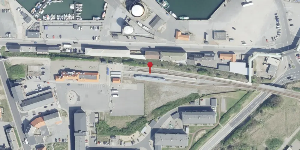 Historisk kort over Hirtshals Havn Trinbræt