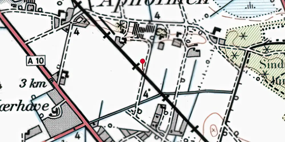 Historisk kort over Apholmen Trinbræt