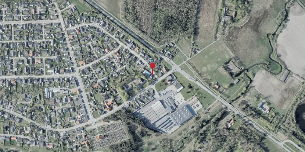 Historisk kort over Elling Nordjylland Holdeplads [1890-1924]