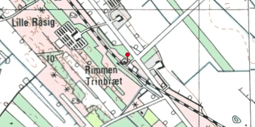 Historisk kort over Rimmen Station [1924-1967]