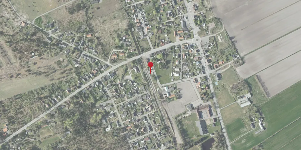 Historisk kort over Jerup Trinbræt