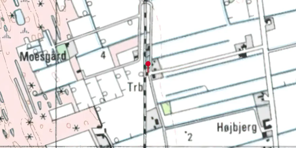 Historisk kort over Napstjert Station [1890-1935]