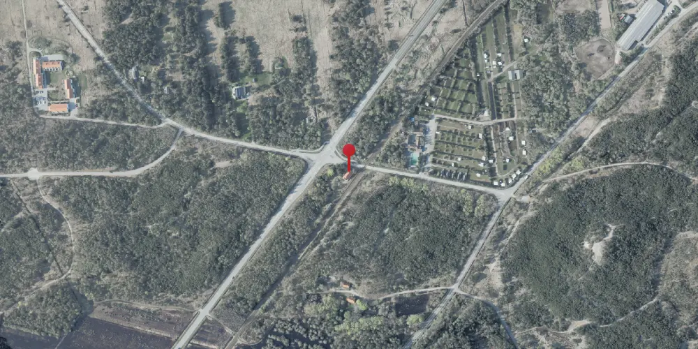 Historisk kort over Højen Station [1890-1964]