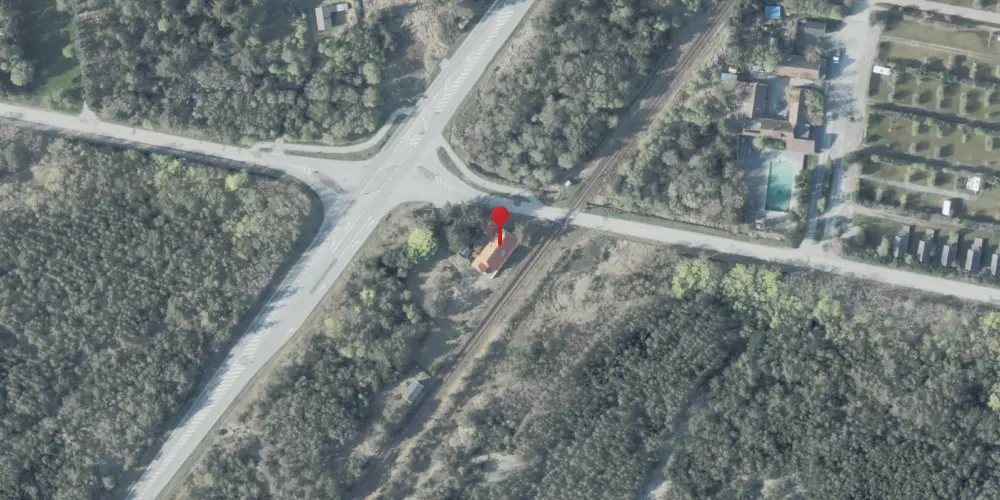 Historisk kort over Højen Station [1890-1964]