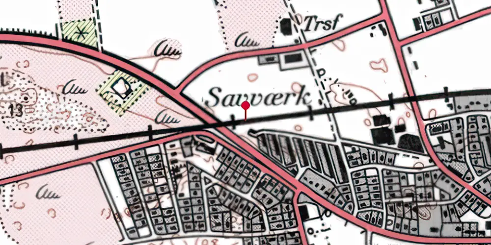 Historisk kort over Frederikshavnsvej Trinbræt Historisk kort over Frederikshavnsvej Trinbræt