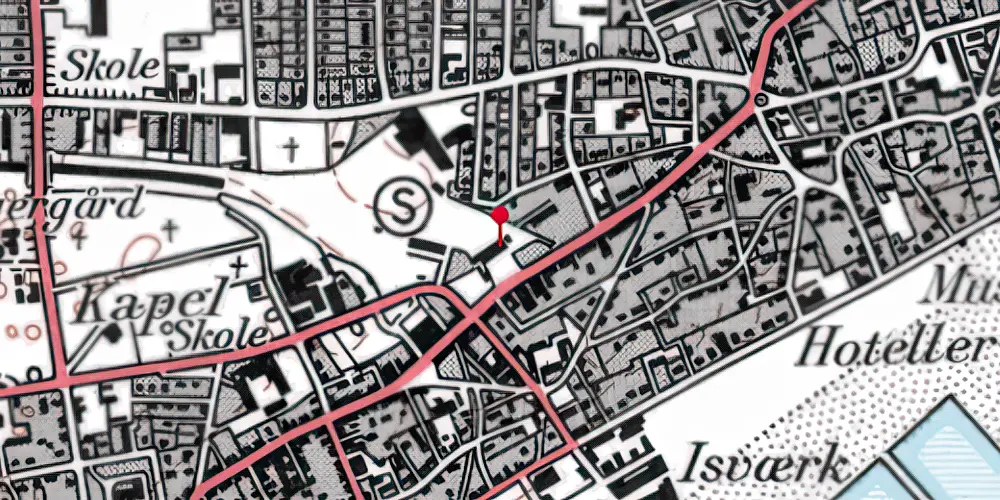 Historisk kort over Skagen Station Historisk kort over Skagen Station