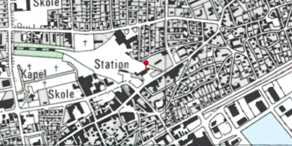 Historisk kort over Skagen Station Historisk kort over Skagen Station