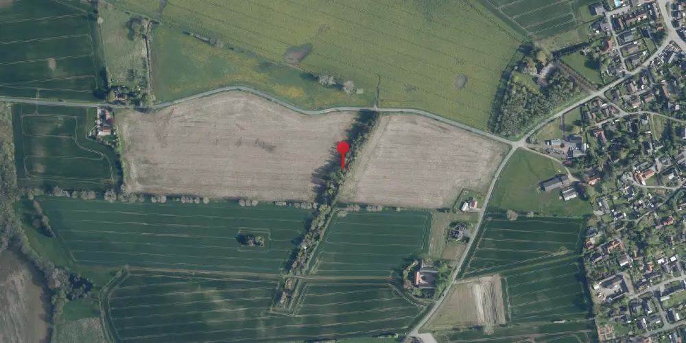 Historisk kort over Skibinge Trinbræt med Sidespor